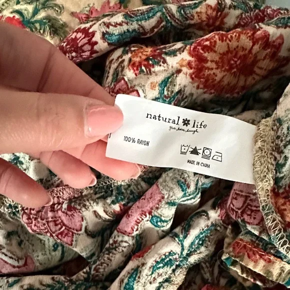 NATURAL LIFE Berkley Maxi Dress Pink Floral Women’s Small Casual Boho Flowy - Picture 8 of 8